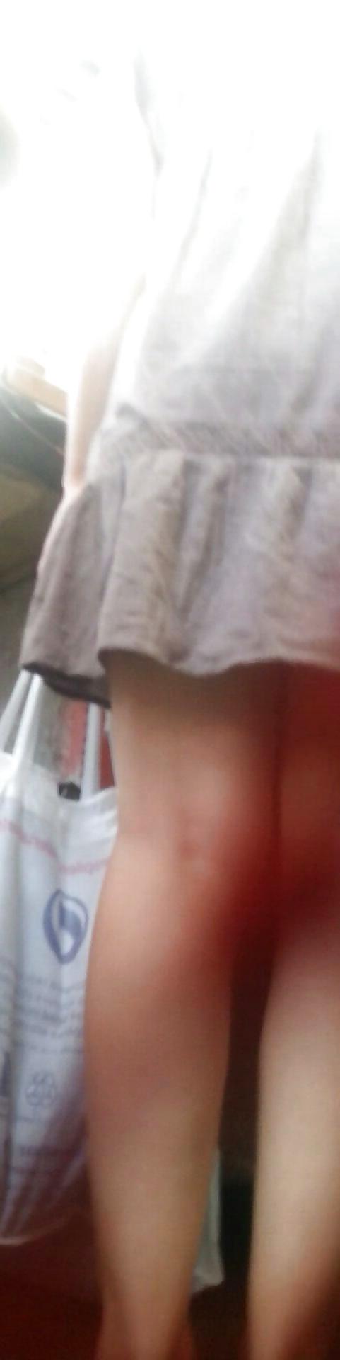 25P Spy sexy mature skirt and feet romanian