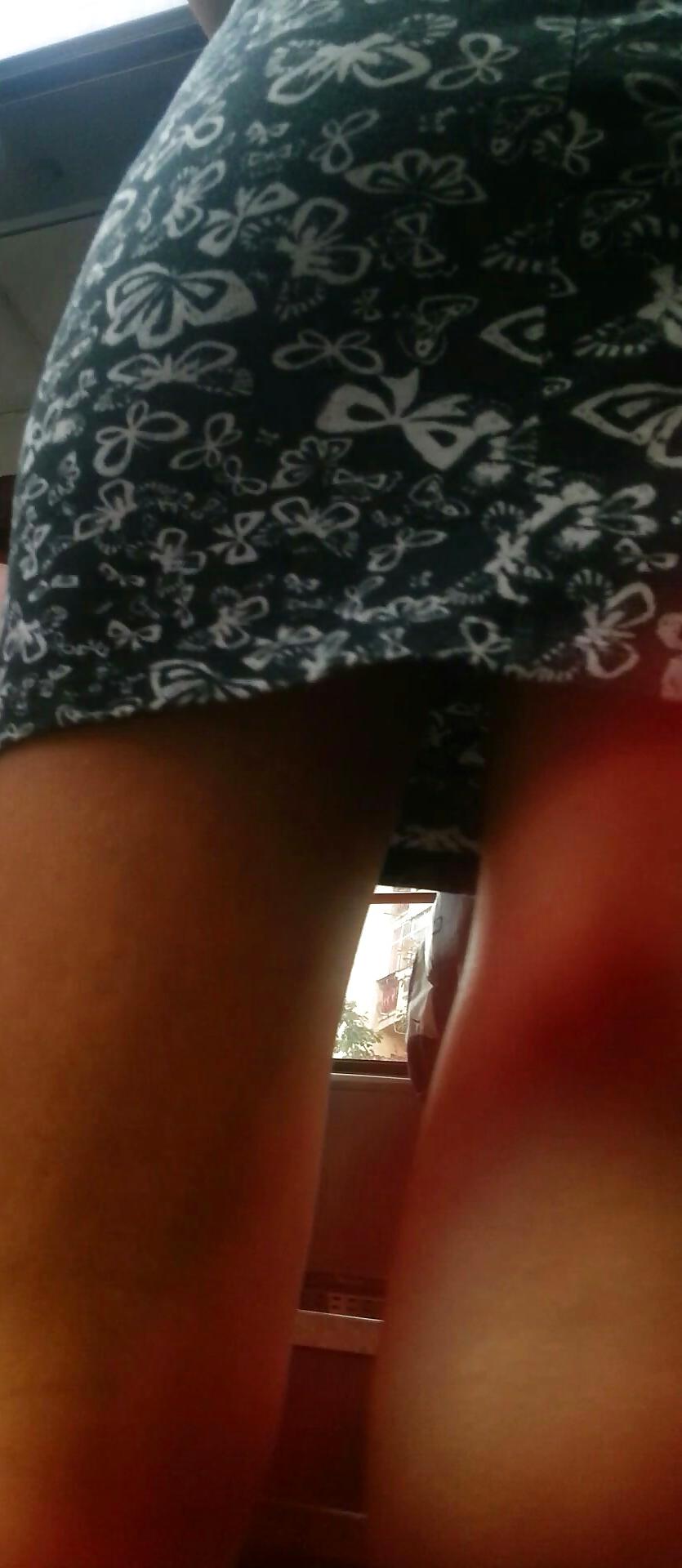 14P Spy sexy teens skirt and feet romanian