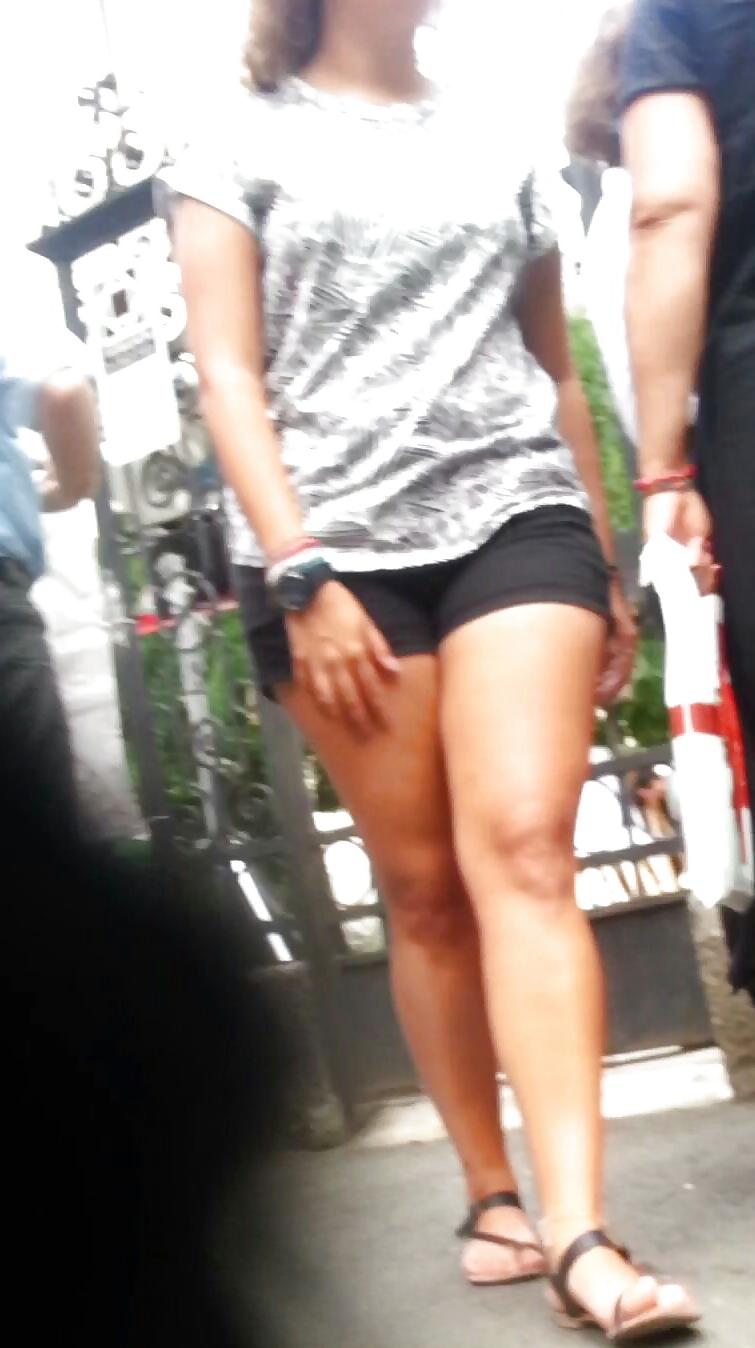 25P Spy cameltoe jeans, shorts sexy women romanian