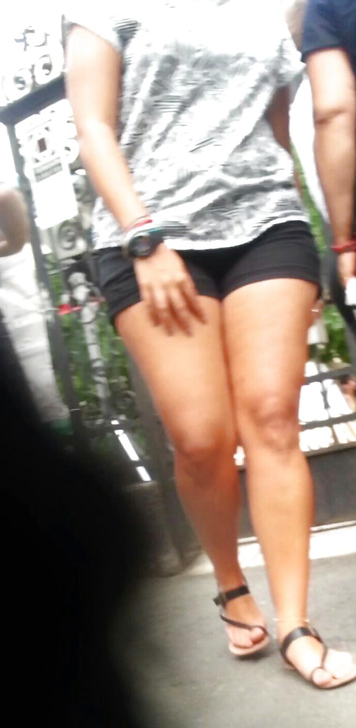25P Spy cameltoe jeans, shorts sexy women romanian