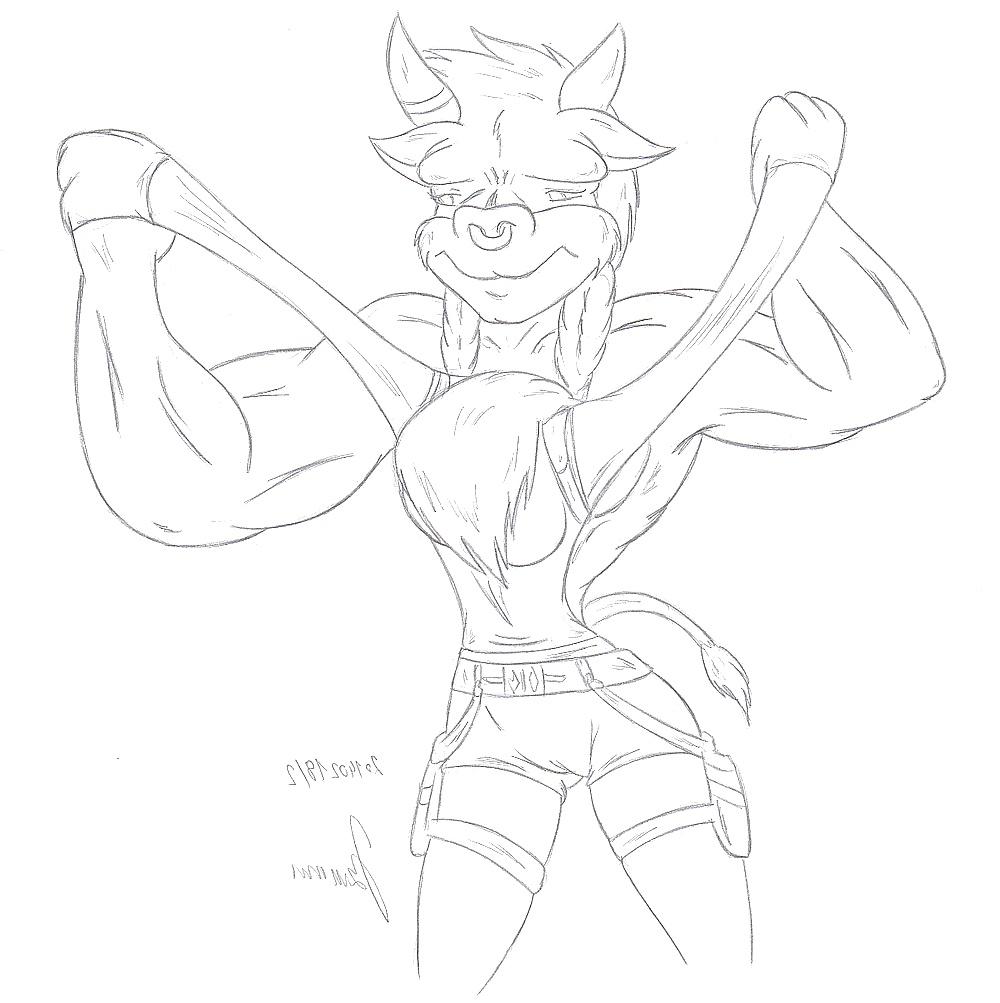 18P 0205- Moaja Cartoon Sketches work -(protoka)- Tauren & Lara