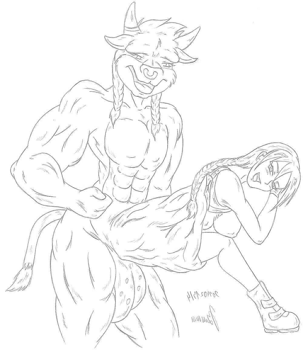 18P 0205- Moaja Cartoon Sketches work -(protoka)- Tauren & Lara