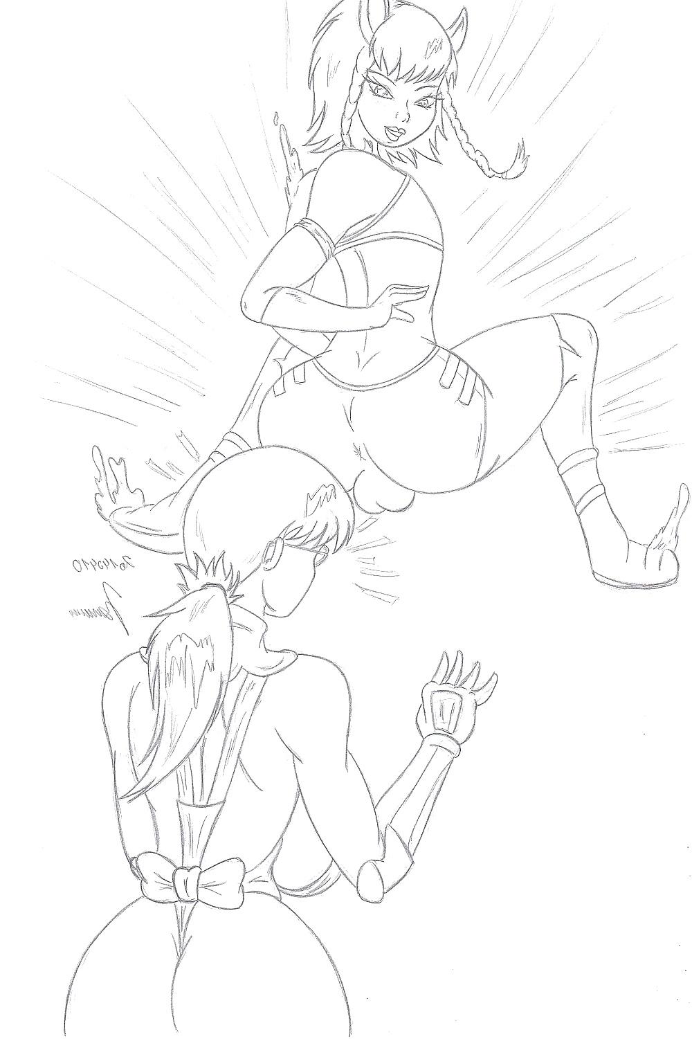 7P 0203- Moaja Cartoon Sketches work -(protoka)- Impisi
