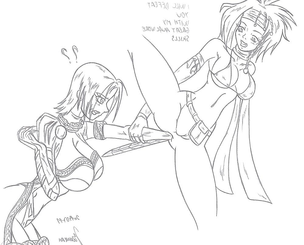 11P 0204- Moaja Cartoon Sketches work -(protoka)- Ivy & Venom