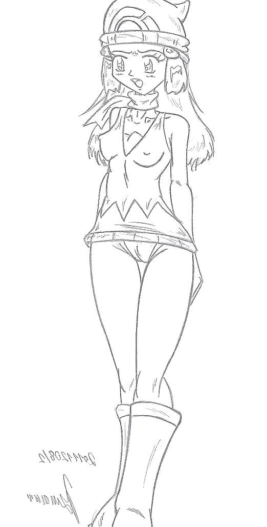 22P 0202- Moaja Cartoon Sketches work -Dawn s Misty- pokemon
