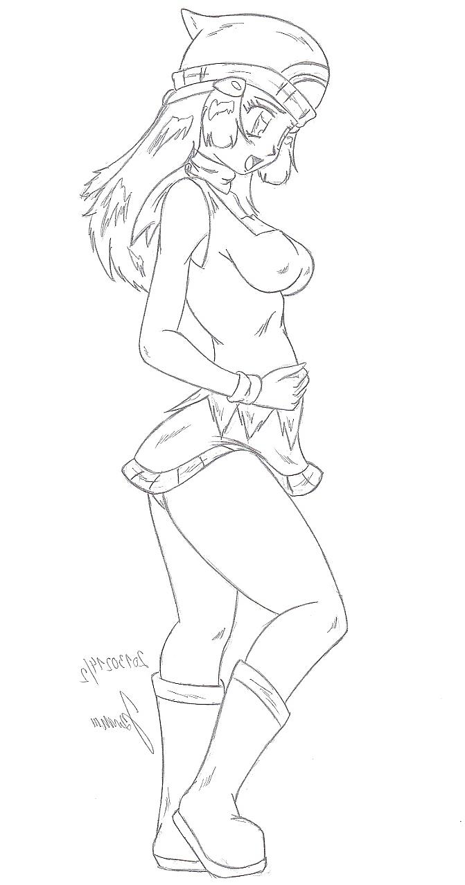 22P 0202- Moaja Cartoon Sketches work -Dawn s Misty- pokemon