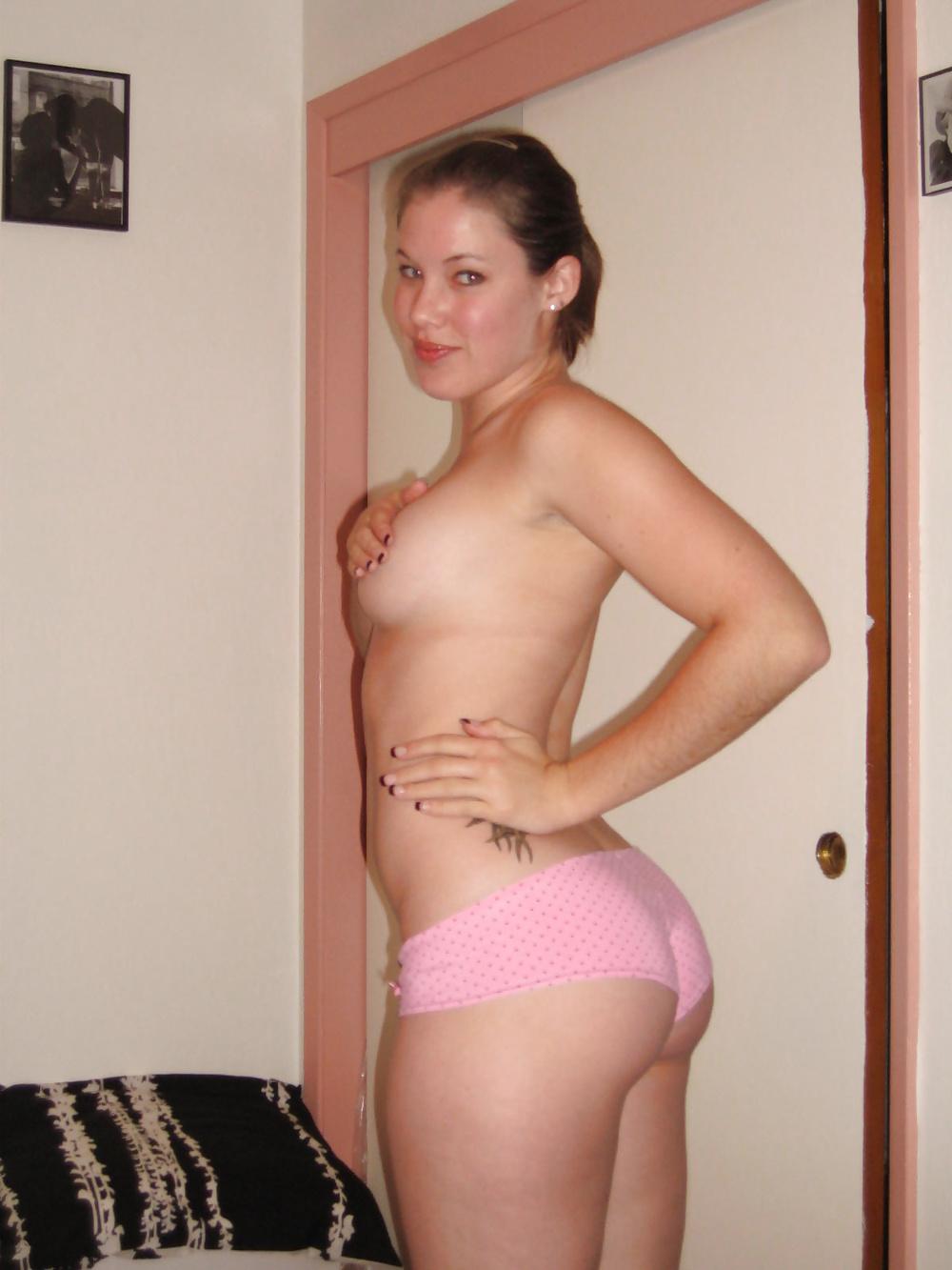 25P Shy amateur gf strips athletic tall toned