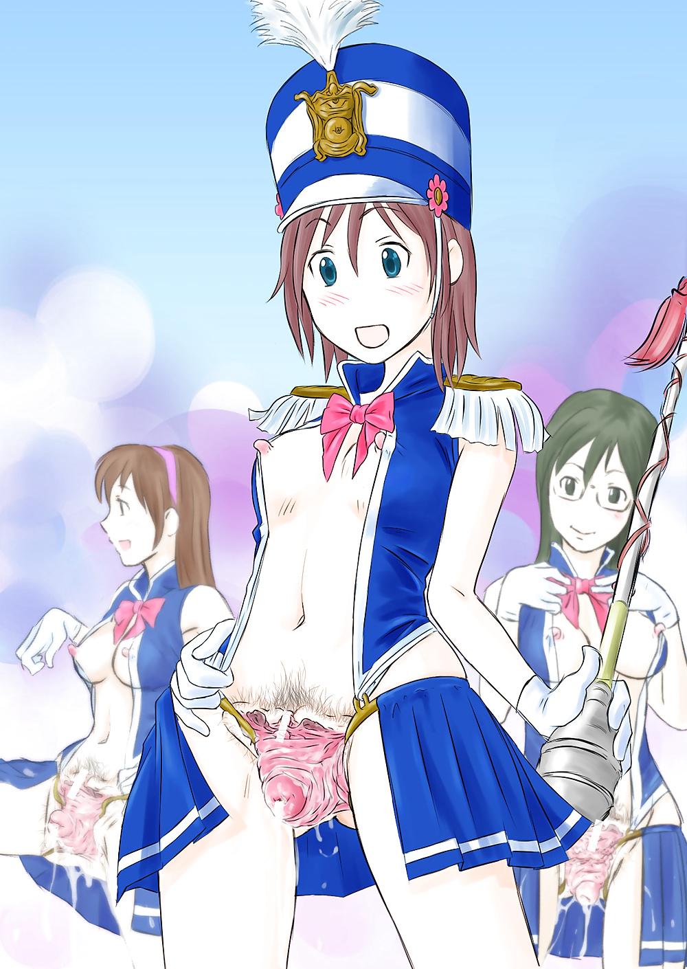 25P 0208- Cartoon -(TSURU)- Cervix out, stretching, DP Prolapse!