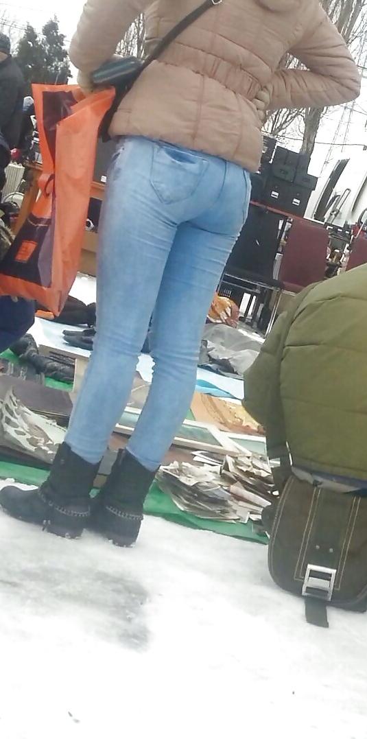 25P Spy sexy jeans ass women romanian