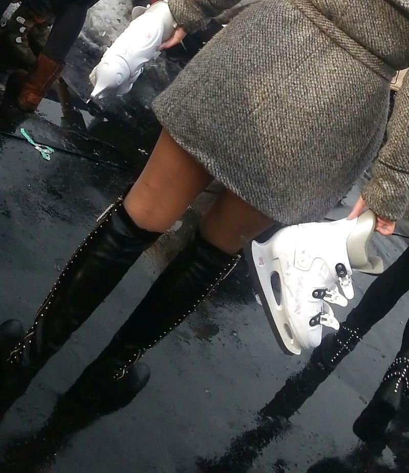 23P Spy sexy teens upskirt, nylon and skirt romanian