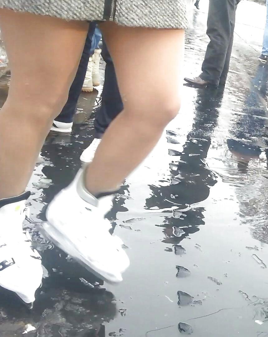 23P Spy sexy teens upskirt, nylon and skirt romanian