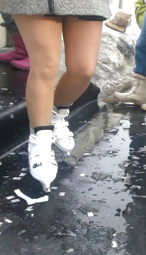 23P Spy sexy teens upskirt, nylon and skirt romanian