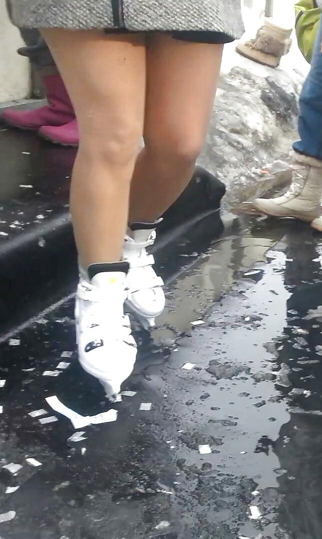 23P Spy sexy teens upskirt, nylon and skirt romanian
