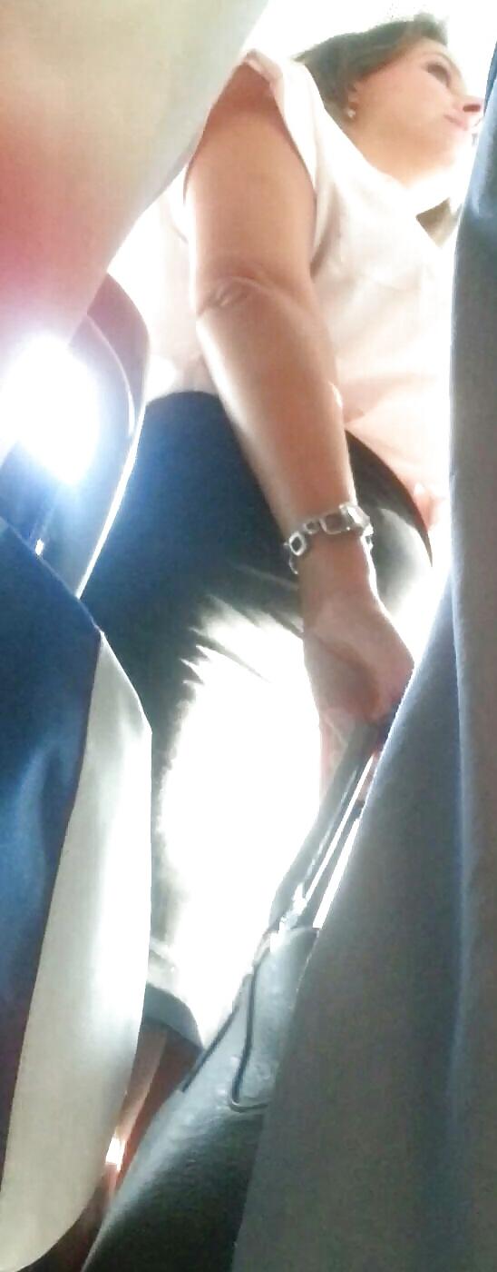25P Spy sexy women in tram romanian