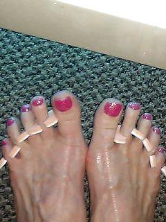 20P Cougar Mrs. C A redhead with big sexy feet and plump toes