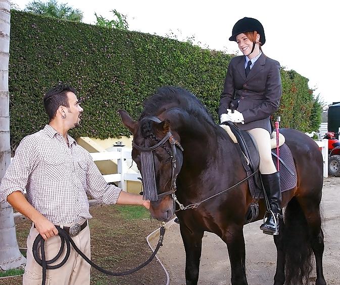 14P Who  seduce who - couple in riding stable