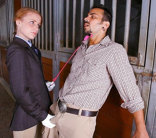 14P Who  seduce who - couple in riding stable