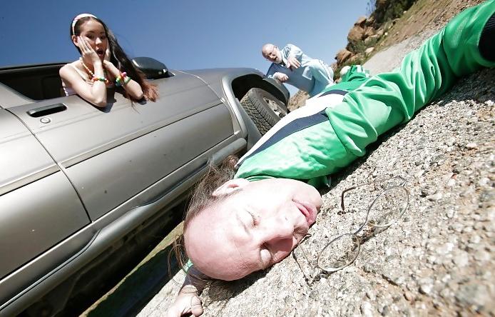 12P 18yo fucks on a road
