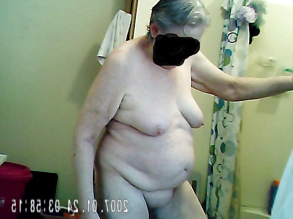 8P Granny in shower
