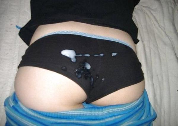 18P Cream on panties!