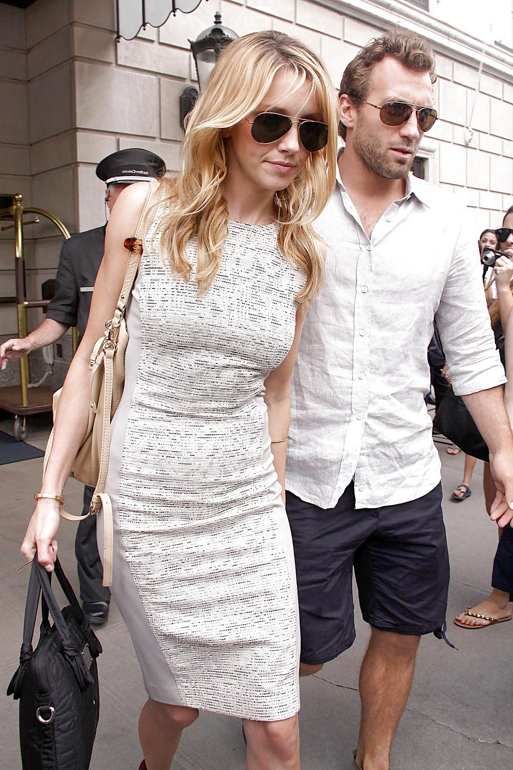 11P Katie Cassidy in a sexy white dress leaving NYC hotel