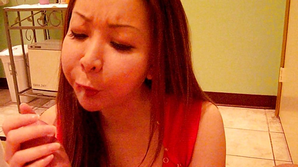 25P Shy love to spit on my cock