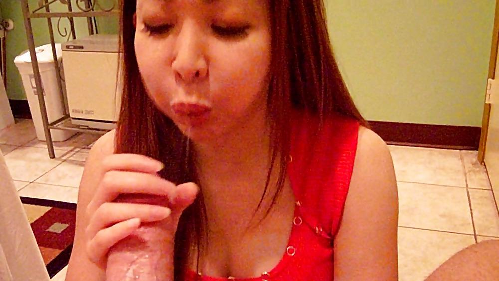 25P Shy love to spit on my cock