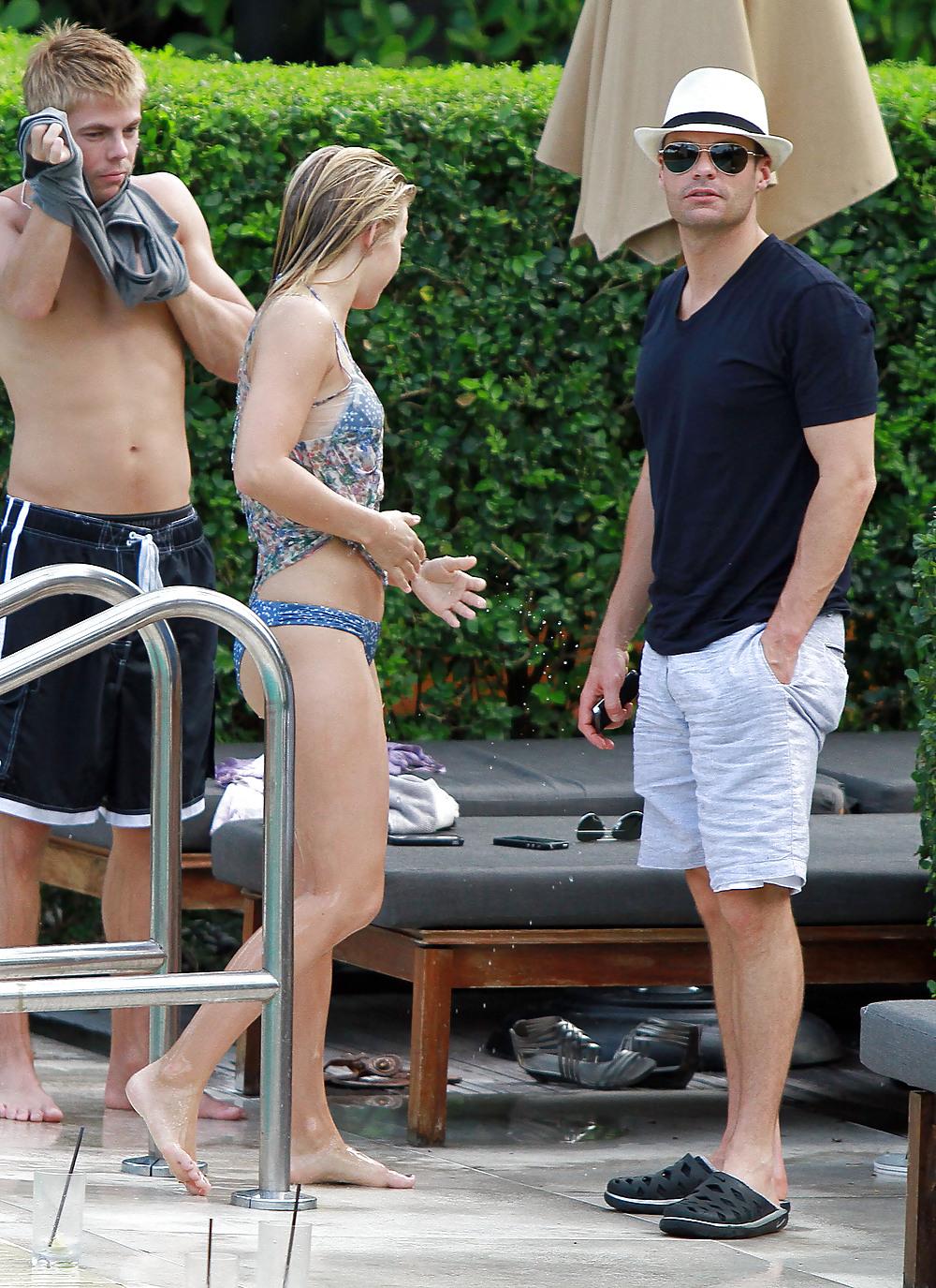 25P Julianne Hough bikini bottoms at a beach and hotel in Miami