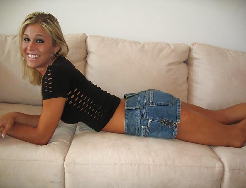 15P Teen blonde in mini short by Sail
