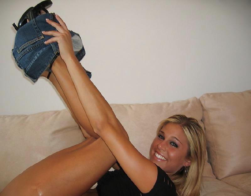 15P Teen blonde in mini short by Sail
