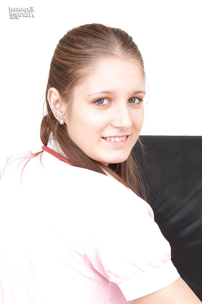 16P Yummy European nurse Jennifer Amton has a really wild temper