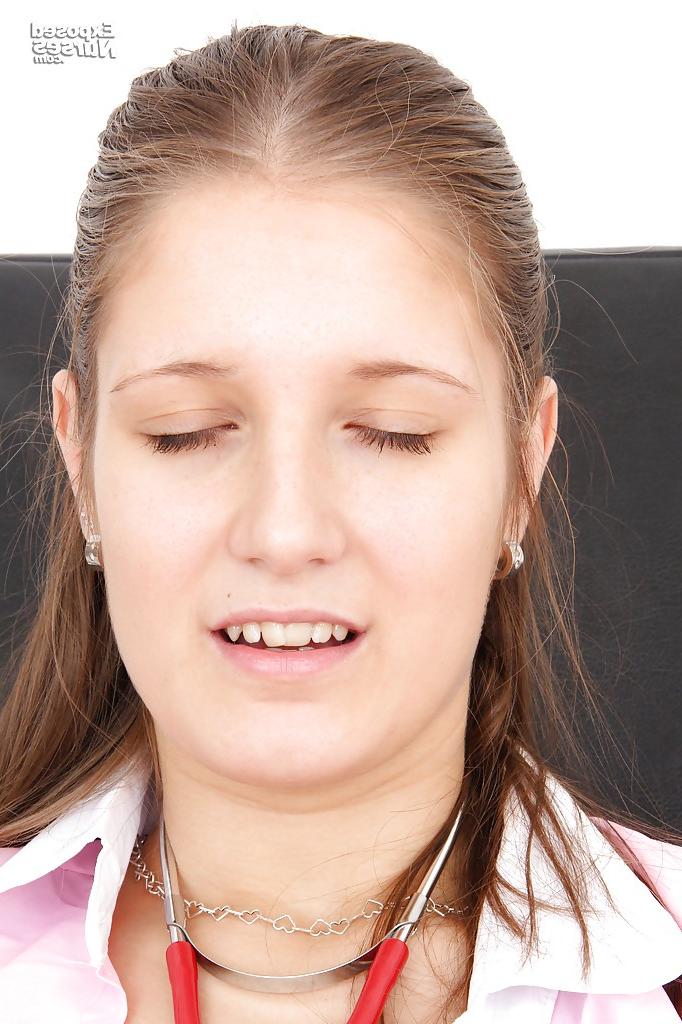 16P Yummy European nurse Jennifer Amton has a really wild temper