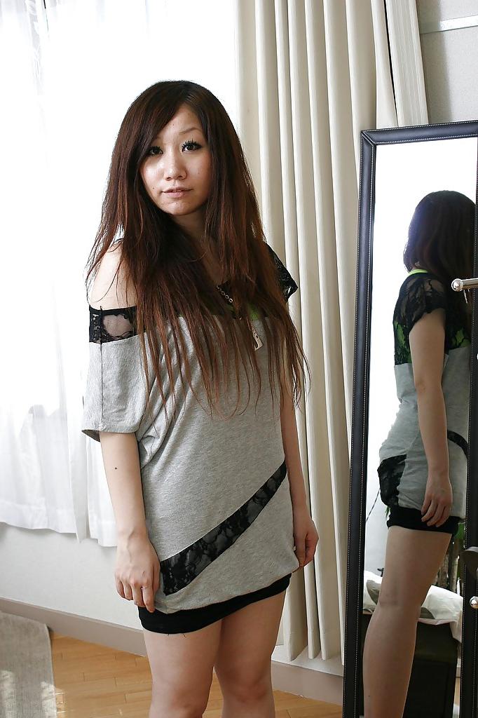 16P Shy asian babe Rie Noguchi slowly uncovering her tempting curves