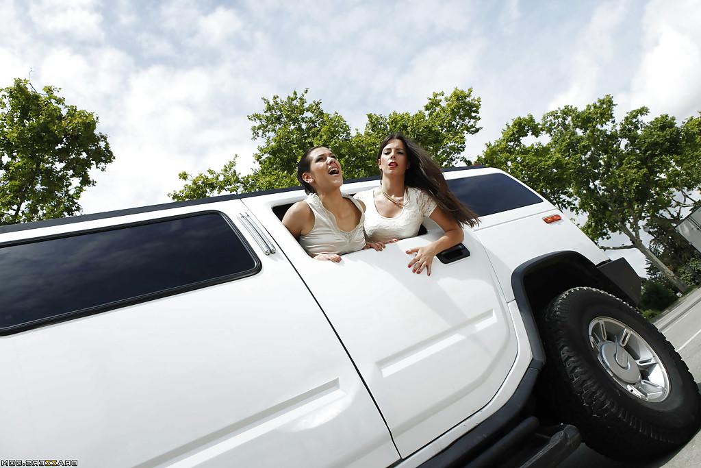 16P Pretty mature whores are riding a car absolutely naked