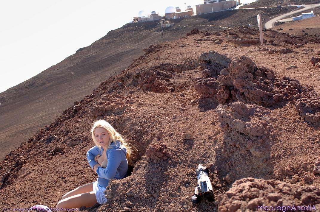 18P Pics of teen star Alison Angel getting hot on her hike