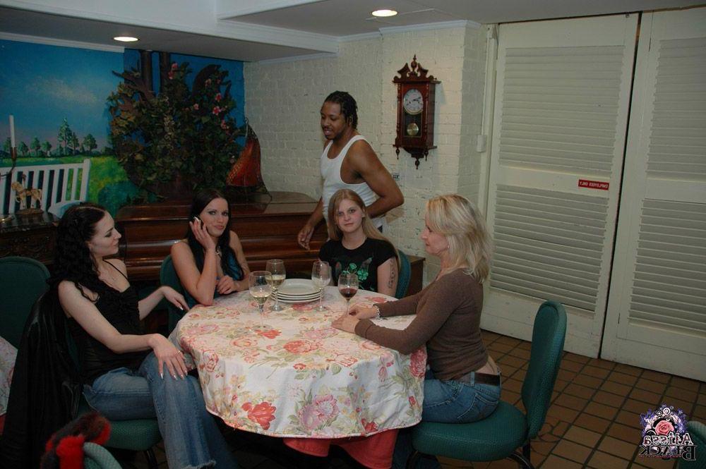 15P Pictures of Alissa Black sharing a black cock with her friend