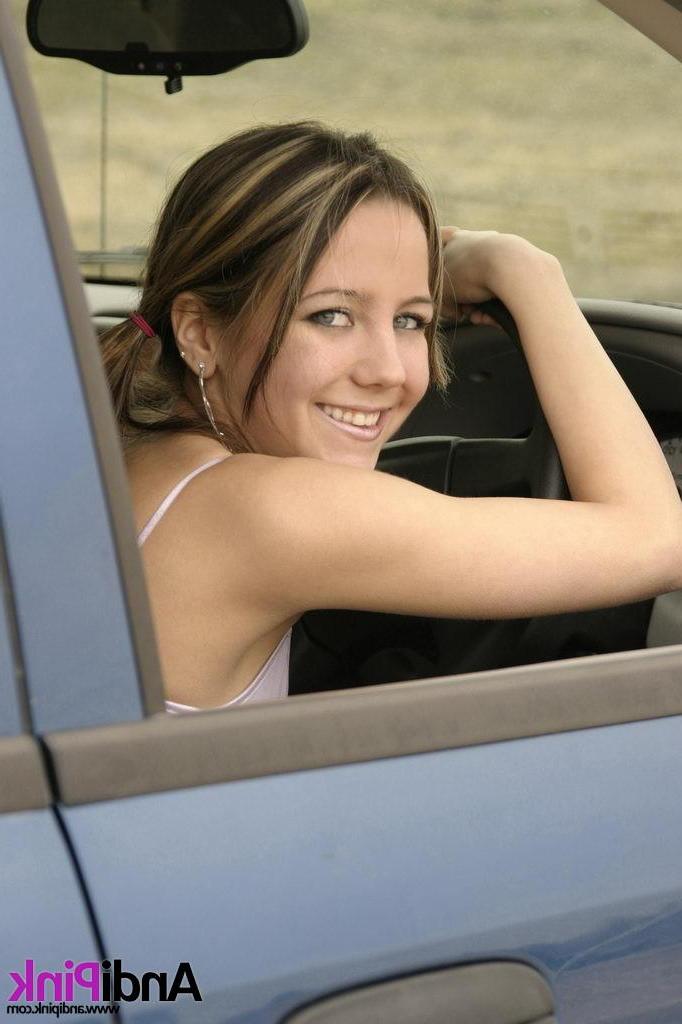 13P Andi Pink cute sexy teen in car