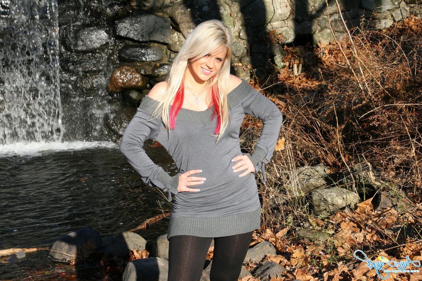 16P Ann Angel shows you what's up her sweater dress