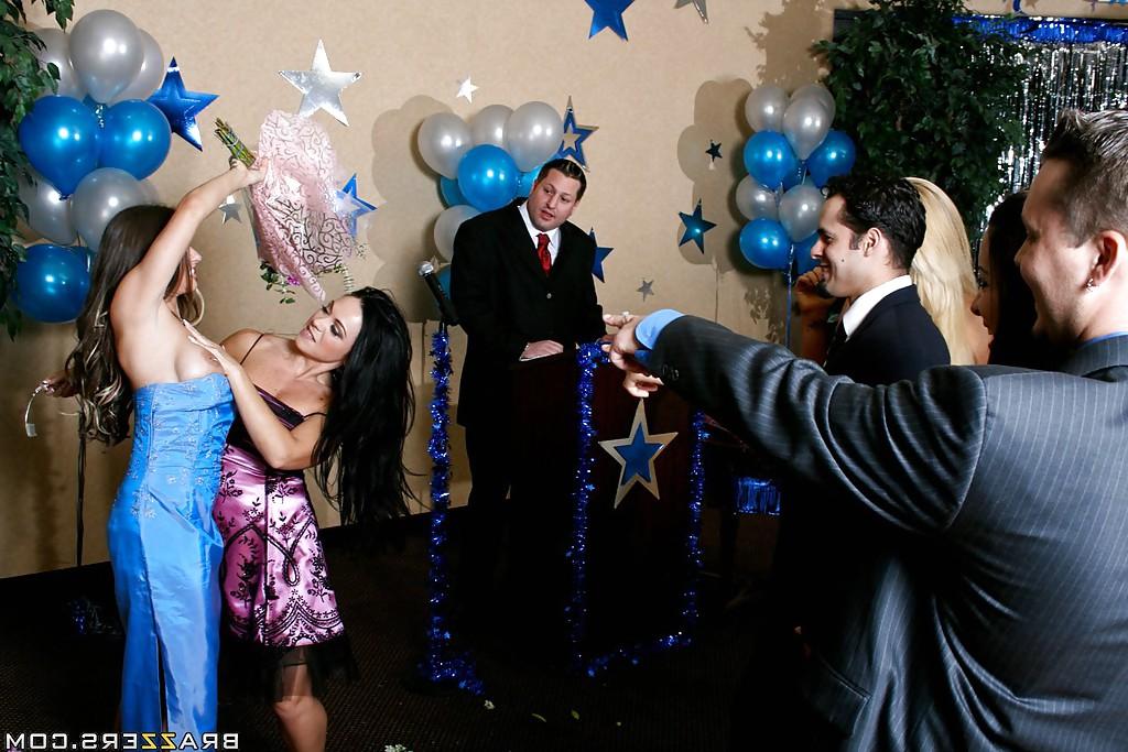 16P Rachel RoXXX and Cherokee wait till the party is over to have gangbang