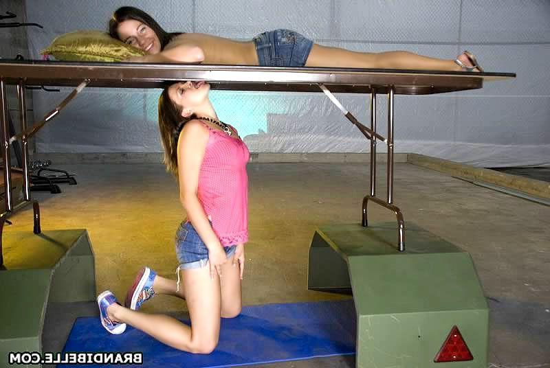 16P Pictures of Brandi Belle and her friend stroking a big cock