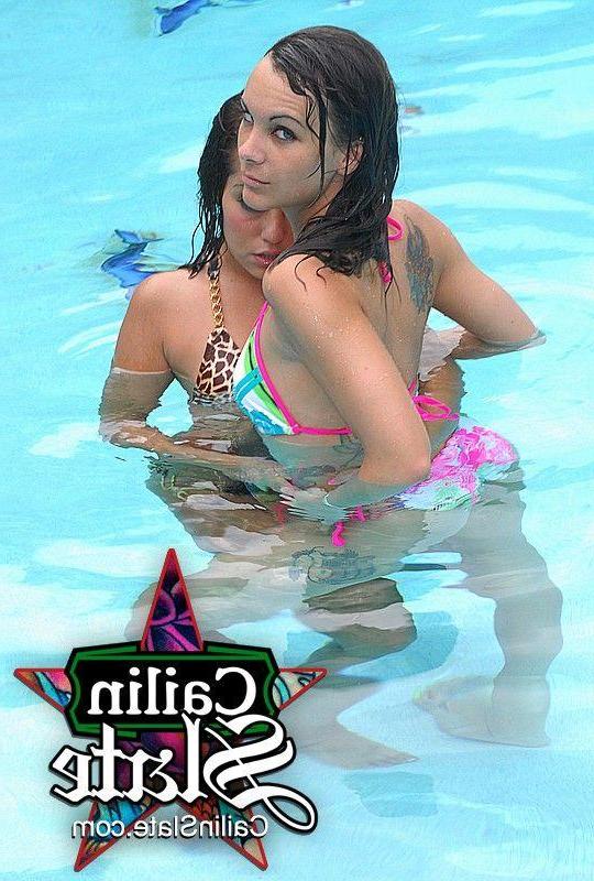 15P Pictures of Cailin Slate getting it on with a friend in a pool