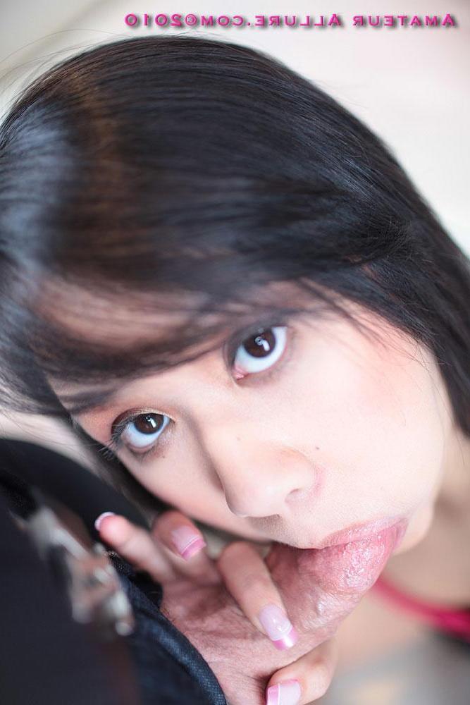 16P Naughty brunette asian swallows cock and eats huge load of jizz