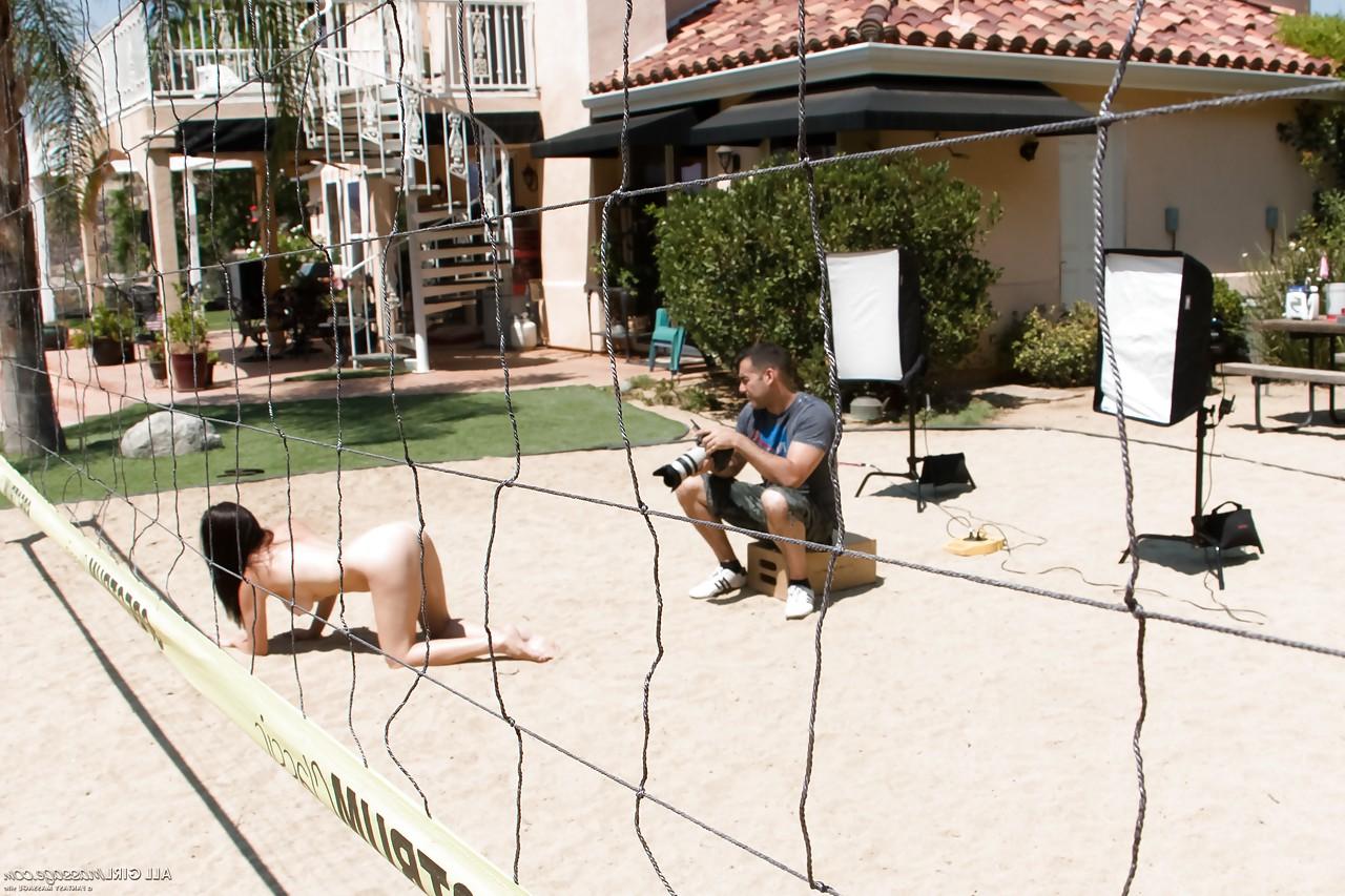15P MILFs strip naked during volleyball game and on massage table