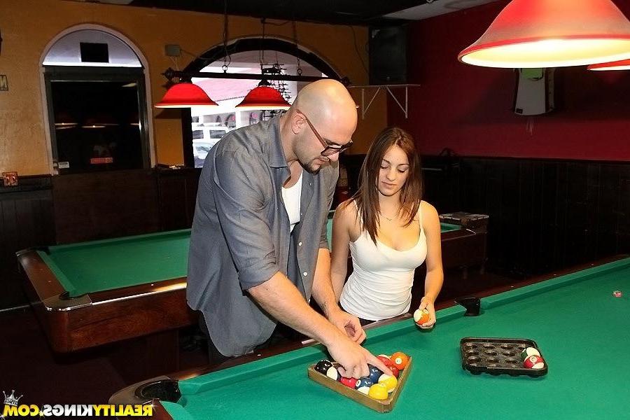 20P Hot teen girls put out for cash in a pool hall