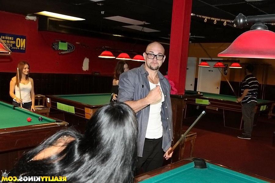 20P Hot teen girls put out for cash in a pool hall