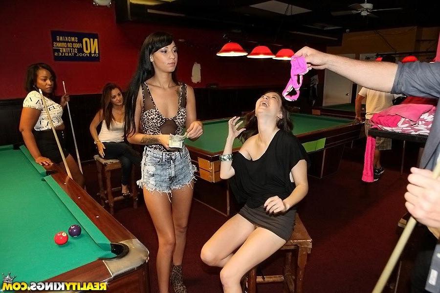 20P Hot teen girls put out for cash in a pool hall