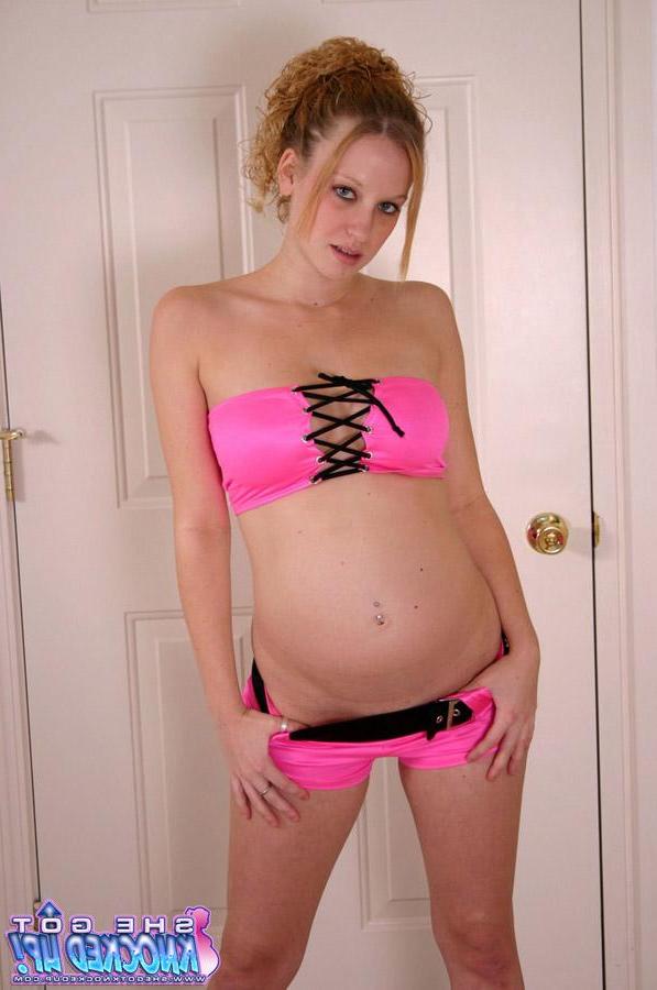 12P Pregnant Teen in Hot Pink