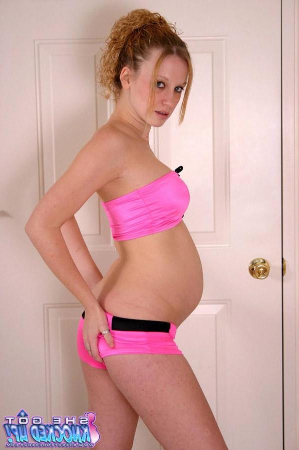 12P Pregnant Teen in Hot Pink