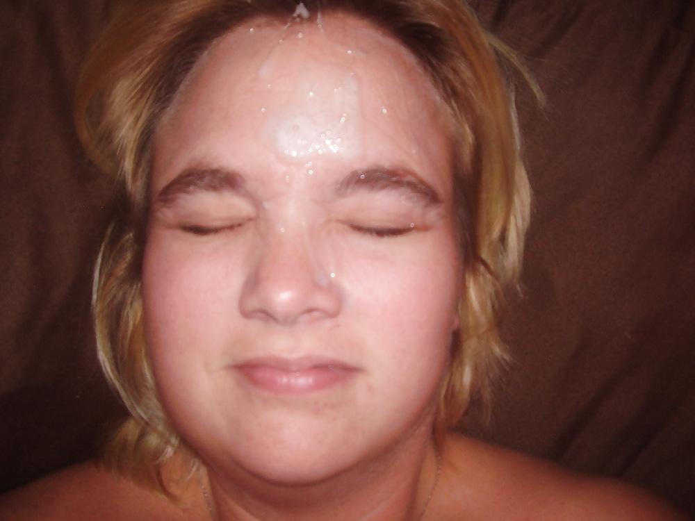 22P Wife in  red with spit and cum on face