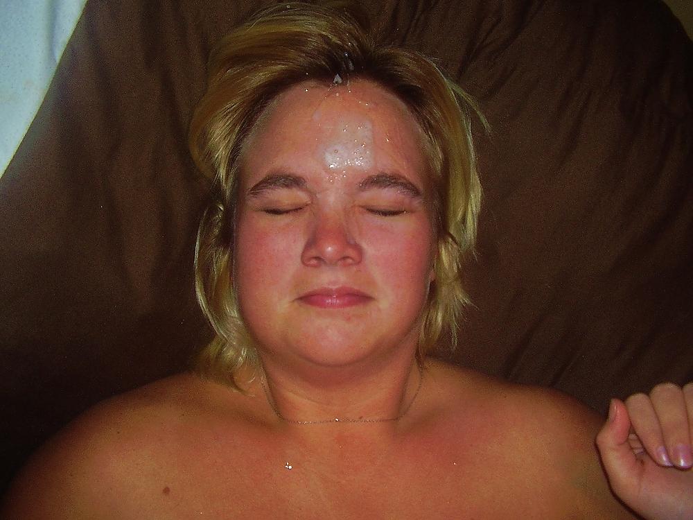 22P Wife in  red with spit and cum on face